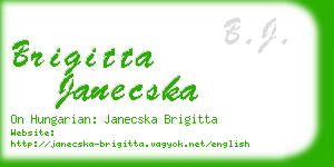 brigitta janecska business card